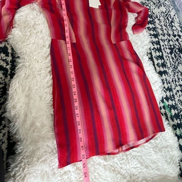NWT Something Navy red goji bold striped dress size small - Picture 14 of 15